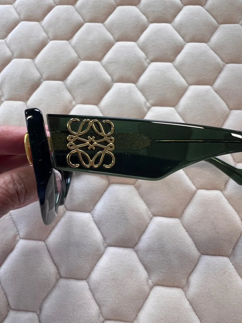 Loewe Women’s Dark Green Oversized Eye Sunglasses